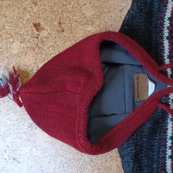 Laundromat Women's Fleece Lined Full Zip Wool Hoodie Sweater Size L - Picture 3 of 8